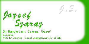 jozsef szaraz business card