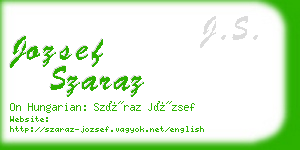 jozsef szaraz business card